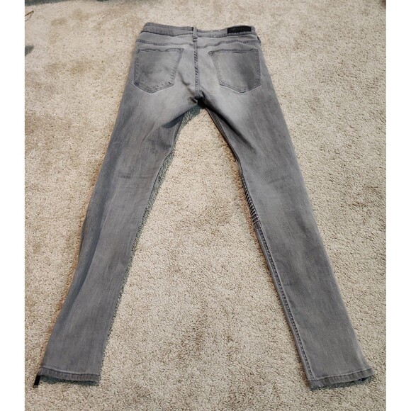 H&M motorcycle gray wash detailed stretch jeans‎ with zippers size 27 - Picture 5 of 5